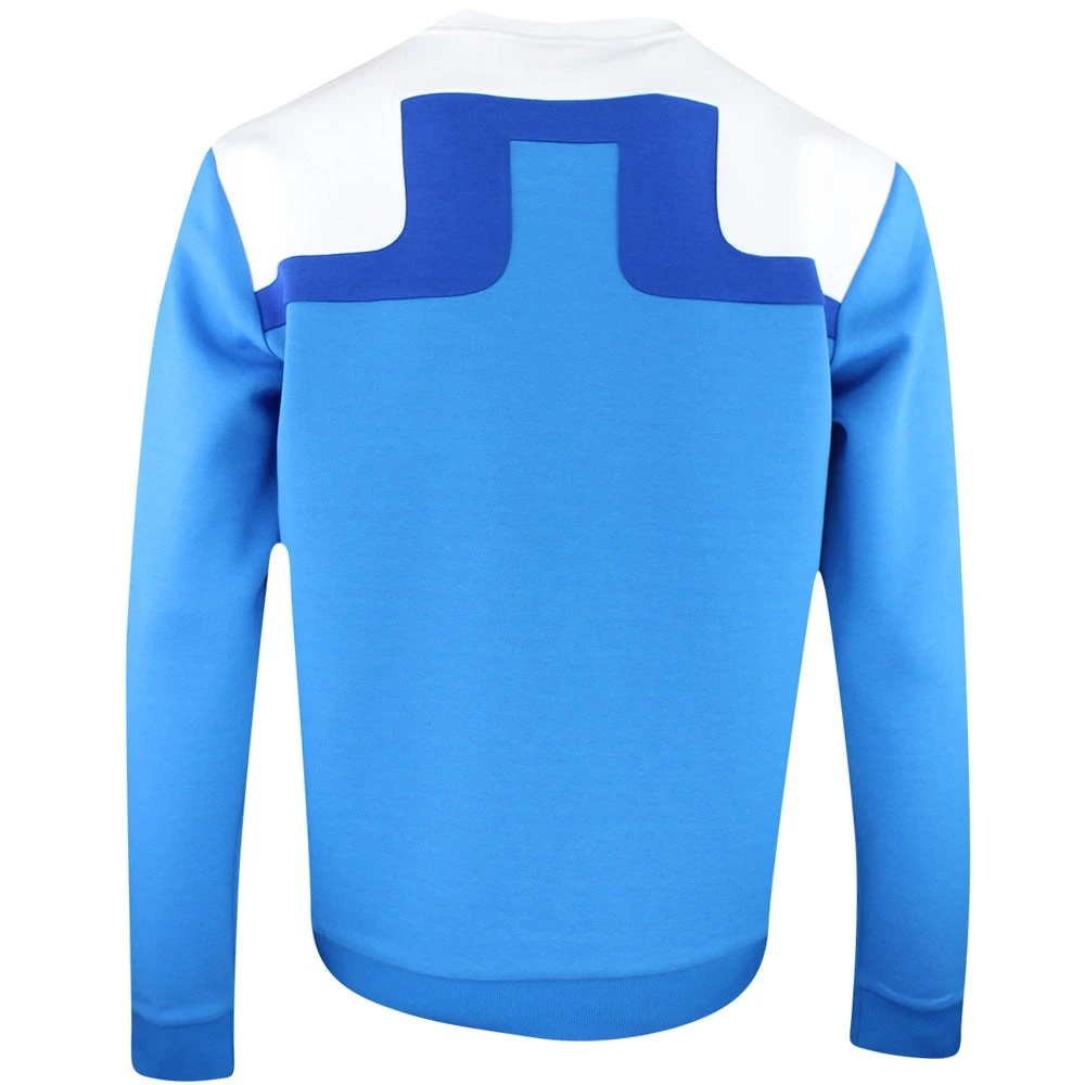J.Lindeberg Golf Pullover - Jeff Crew Neck - Brilliant Blue SS23 5 J.Lindeberg Golf Pullover - Jeff Crew Neck - Brilliant Blue SS23 - Image 3