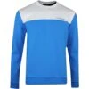 J.Lindeberg Golf Pullover - Jeff Crew Neck - Brilliant Blue SS23 -Golf Fashion Shop j lindeberg golf pullover jeff crew neck brilliant blue ss23 amjs07967 o175 97