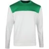 J.Lindeberg Golf Pullover - Jeff Crew Neck - White SS23 -Golf Fashion Shop j lindeberg golf pullover jeff crew neck white ss23 amjs07967 0000 93