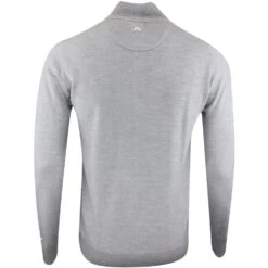 J.Lindeberg Golf Pullover - Kian Tour Merino QZ - Grey Mel. 2023 -Golf Fashion Shop j lindeberg golf pullover kian zipped golf sweater grey melange ss23 gmkw06357 9363 r