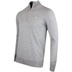 J.Lindeberg Golf Pullover - Kian Tour Merino QZ - Grey Mel. 2023 -Golf Fashion Shop j lindeberg golf pullover kian zipped golf sweater grey melange ss23 gmkw06357 9363 s
