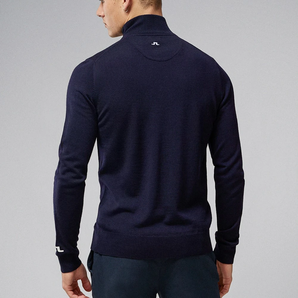 J.Lindeberg Golf Pullover - Kian Tour Merino QZ - JL Navy 2023 9 J.Lindeberg Golf Pullover - Kian Tour Merino QZ - JL Navy 2023 - Image 7