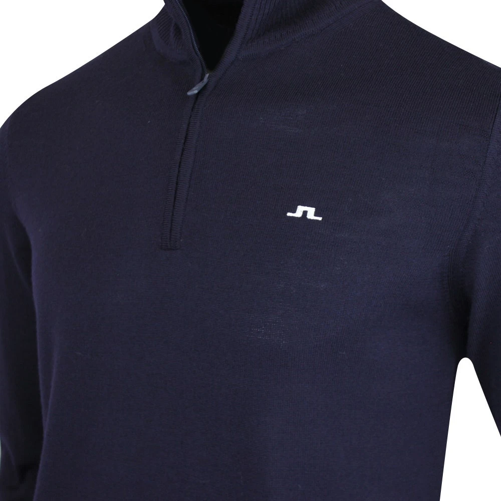 J.Lindeberg Golf Pullover - Kian Tour Merino QZ - JL Navy 2023 6 J.Lindeberg Golf Pullover - Kian Tour Merino QZ - JL Navy 2023 - Image 4