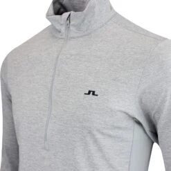 J.Lindeberg Golf Pullover - Luke HZ Mid - Grey Mel. AW23 -Golf Fashion Shop j lindeberg golf pullover luke hz mid grey mel aw23 amjs09079 9363 75