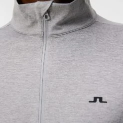 J.Lindeberg Golf Pullover - Luke HZ Mid - Grey Mel. AW23 -Golf Fashion Shop j lindeberg golf pullover luke hz mid grey mel aw23 amjs09079 9363 87