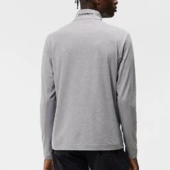 J.Lindeberg Golf Pullover - Luke HZ Mid - Grey Mel. AW23 -Golf Fashion Shop j lindeberg golf pullover luke hz mid grey mel aw23 amjs09079 9363 90