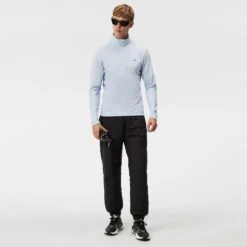 J.Lindeberg Golf Pullover - Luke HZ Mid - Skyway AW23 -Golf Fashion Shop j lindeberg golf pullover luke hz mid skyway aw23 amjs09079 o010 60