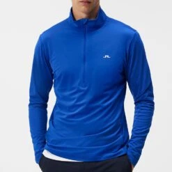 J.Lindeberg Golf Pullover - Luke HZ Mid - Surf The Web AW23 -Golf Fashion Shop j lindeberg golf pullover luke hz mid surf the web aw23 amjs09079 o316 59