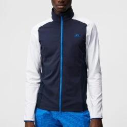 J.Lindeberg Golf Mid Layer - Melker FZ - JL Navy SS23 14 J.Lindeberg Golf Mid Layer - Melker FZ - JL Navy SS23 -Golf Fashion Shop j lindeberg golf pullover melker mesh mid layer jl navy ss23 amjs07875 6855 c