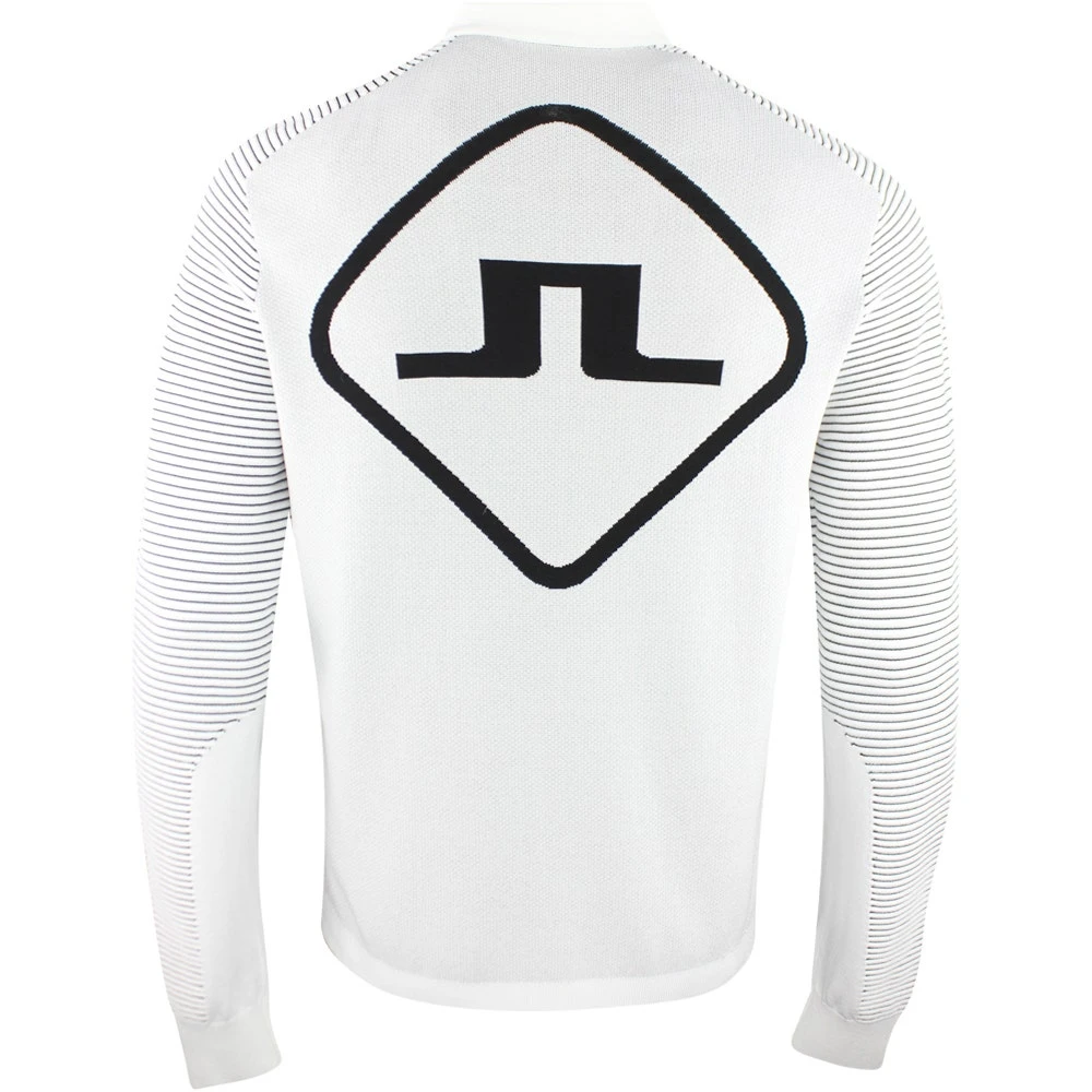 J.Lindeberg Golf Mid Layer - Rolf Hybrid Knit FZ - White SS23 5 J.Lindeberg Golf Mid Layer - Rolf Hybrid Knit FZ - White SS23 - Image 3