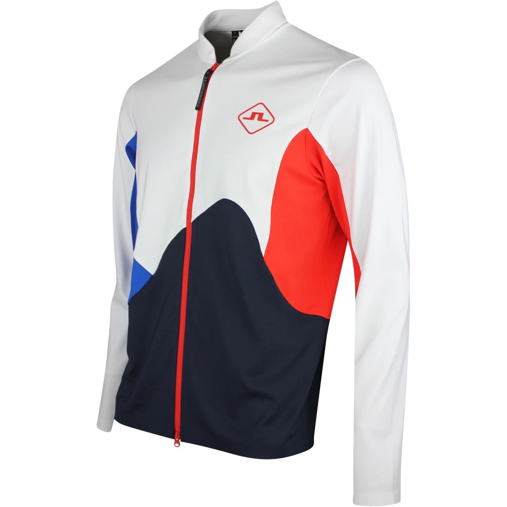 J.Lindeberg Golf Mid Layer - Swirl FZ - White SS23 4 J.Lindeberg Golf Mid Layer - Swirl FZ - White SS23 - Image 2