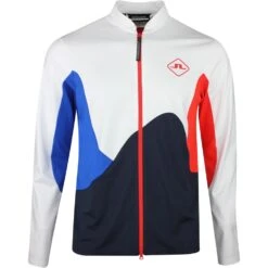 J.Lindeberg Golf Mid Layer - Swirl FZ - White SS23