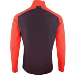 J.Lindeberg Golf Pullover - Terry HZ Mid - Fiery Red SS23 -Golf Fashion Shop j lindeberg golf pullover terry mid layer fiery red ss23 amjs07868 g135 b