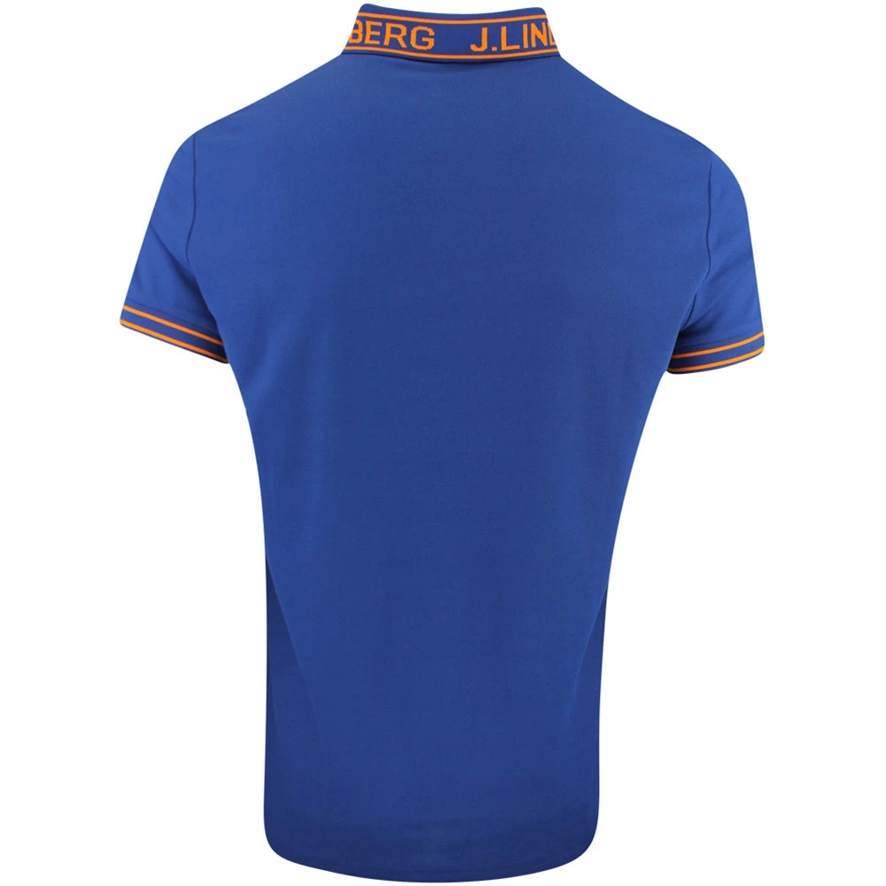 J.Lindeberg Golf Shirt - Austin Regular Fit - Estate Blue AW23 5 J.Lindeberg Golf Shirt - Austin Regular Fit - Estate Blue AW23 - Image 3