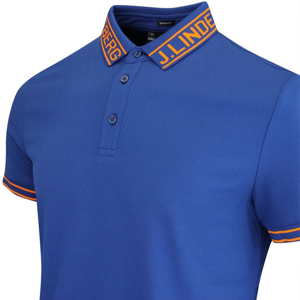 J.Lindeberg Golf Shirt - Austin Regular Fit - Estate Blue AW23 6 J.Lindeberg Golf Shirt - Austin Regular Fit - Estate Blue AW23 - Image 4