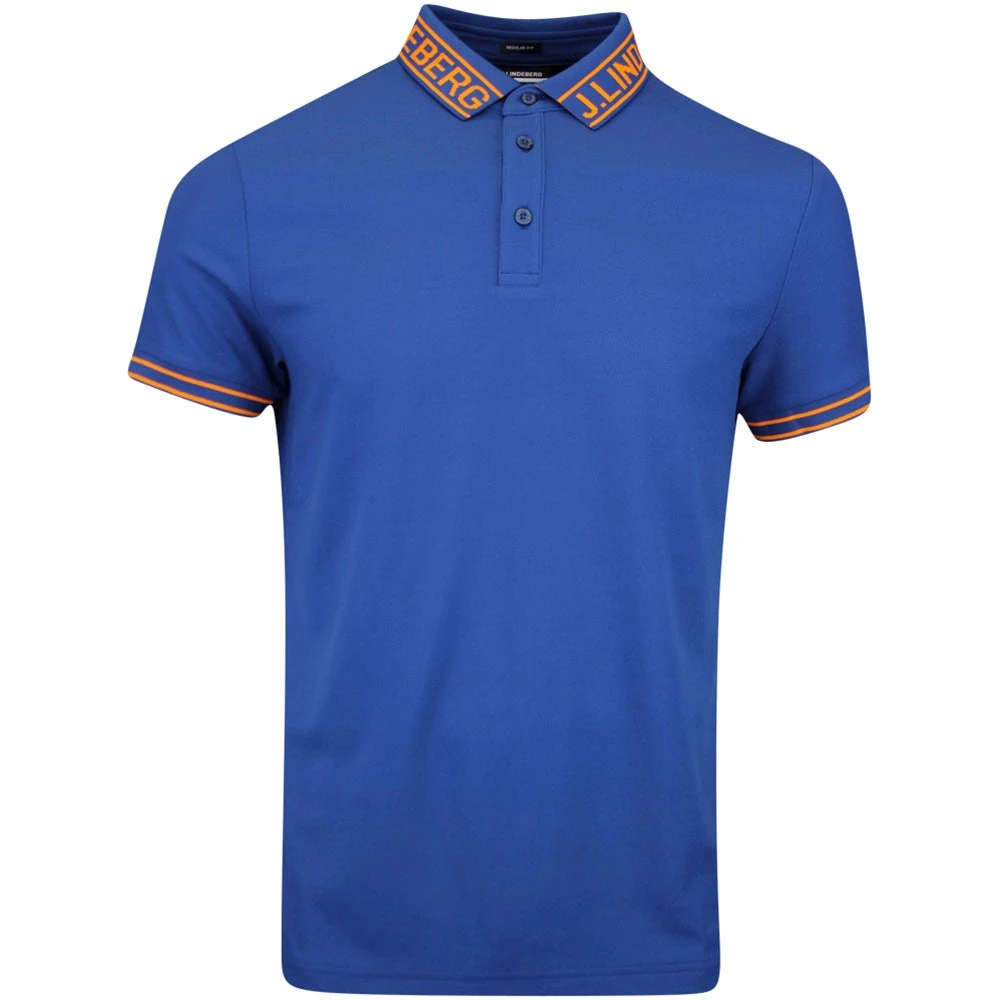 J.Lindeberg Golf Shirt - Austin Regular Fit - Estate Blue AW23 3 J.Lindeberg Golf Shirt - Austin Regular Fit - Estate Blue AW23