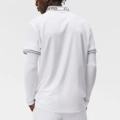 J.Lindeberg Golf Shirt - Austin Regular Fit - White AW23 -Golf Fashion Shop j lindeberg golf shirt austin regular fit white aw23 gmjt08847 0000 29