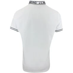 J.Lindeberg Golf Shirt - Austin Regular Fit - White AW23 -Golf Fashion Shop j lindeberg golf shirt austin regular fit white aw23 gmjt08847 0000 88