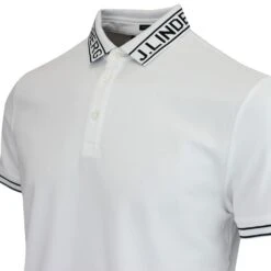J.Lindeberg Golf Shirt - Austin Regular Fit - White AW23 -Golf Fashion Shop j lindeberg golf shirt austin regular fit white aw23 gmjt08847 0000 89