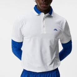 J.Lindeberg Golf Shirt - Benji Regular Fit - White HS23 -Golf Fashion Shop j lindeberg golf shirt benji regular fit white hs23 gmjt08409 0000 2