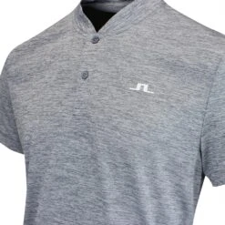J.Lindeberg Golf Shirt - Bode Regular Fit - Grey Mel. AW23 -Golf Fashion Shop j lindeberg golf shirt bode regular fit grey mel aw23 gmjt08578 9363 69