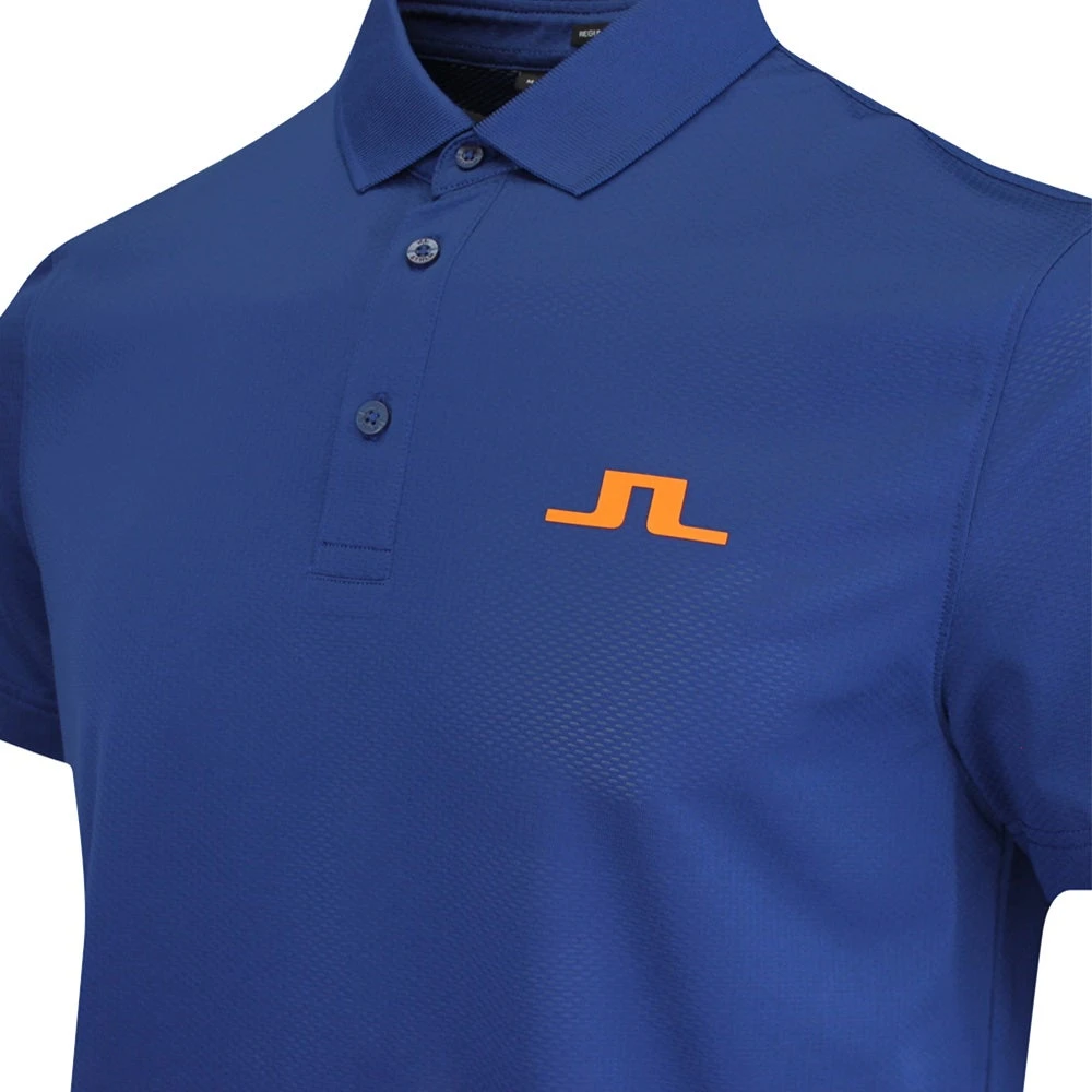 J.Lindeberg Golf Shirt - Bridge Regular Fit - Estate Blue AW23 6 J.Lindeberg Golf Shirt - Bridge Regular Fit - Estate Blue AW23 - Image 4