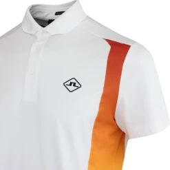J.Lindeberg Golf Shirt - Freddy Regular Fit - White SS23 -Golf Fashion Shop j lindeberg golf shirt freddy regular fit white ss23 gmjt07565 0000 42