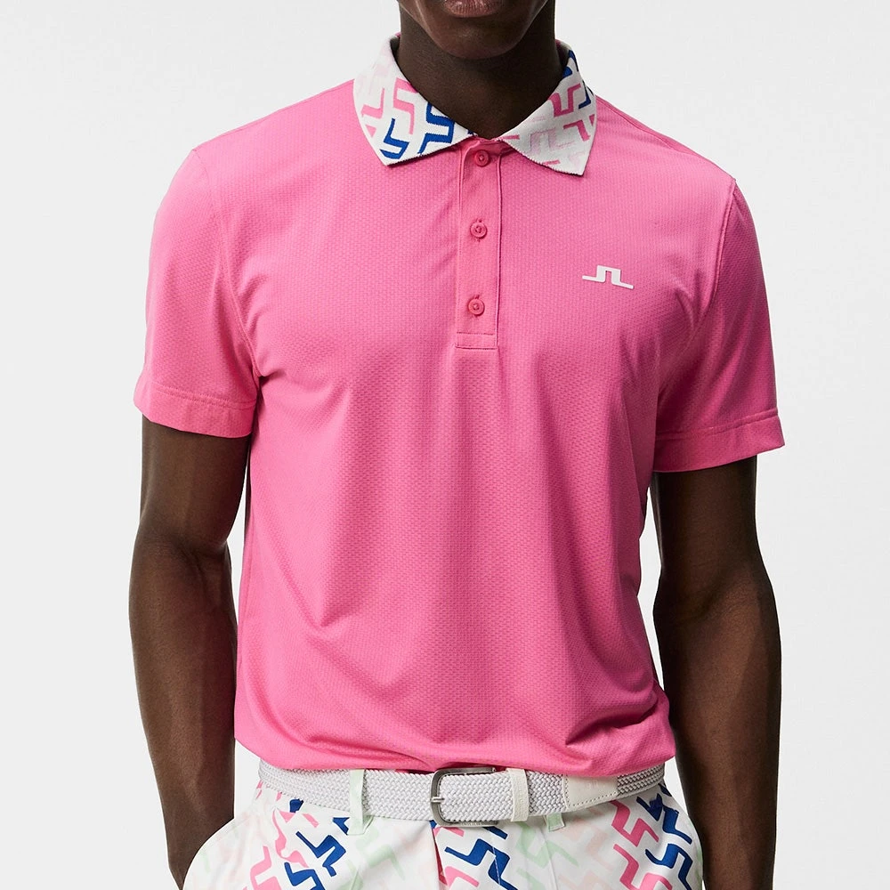 J.Lindeberg Golf Shirt - Glen Regular Fit - Azalea Pink HS23 7 J.Lindeberg Golf Shirt - Glen Regular Fit - Azalea Pink HS23 - Image 5