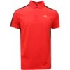 J.Lindeberg Golf Shirt - Hans Regular Fit - Fiery Red AW23 -Golf Fashion Shop j lindeberg golf shirt hans regular fit fiery red aw23 gmjt08586 g135 63