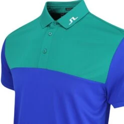 J.Lindeberg Golf Shirt - Jeff Reg Fit - Proud Peacock AW23 -Golf Fashion Shop j lindeberg golf shirt jeff reg fit proud peacock aw23 gmjt08561 m501 121