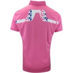 J.Lindeberg Golf Shirt - KV Regular Fit - Azalea Pink HS23 -Golf Fashion Shop j lindeberg golf shirt kv print high summer 2023 0008 img 9360