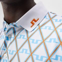 J.Lindeberg Golf Shirt - KV Print Regular Fit - LBB Diamond AW23 -Golf Fashion Shop j lindeberg golf shirt kv print regular fit lbb diamond aw23 gmjt08571 a037 57