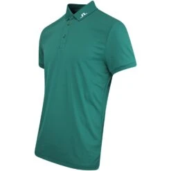 J.Lindeberg Golf Shirt - KV Regular Fit - Rain Forest AW23 -Golf Fashion Shop j lindeberg golf shirt kv regular fit rain forest aw23 gmjt08580 m374 164