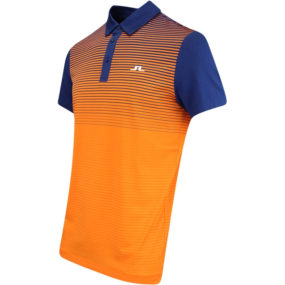 J.Lindeberg Golf Shirt - Lowell Slim Fit - Estate Blue AW23 4 J.Lindeberg Golf Shirt - Lowell Slim Fit - Estate Blue AW23 - Image 2