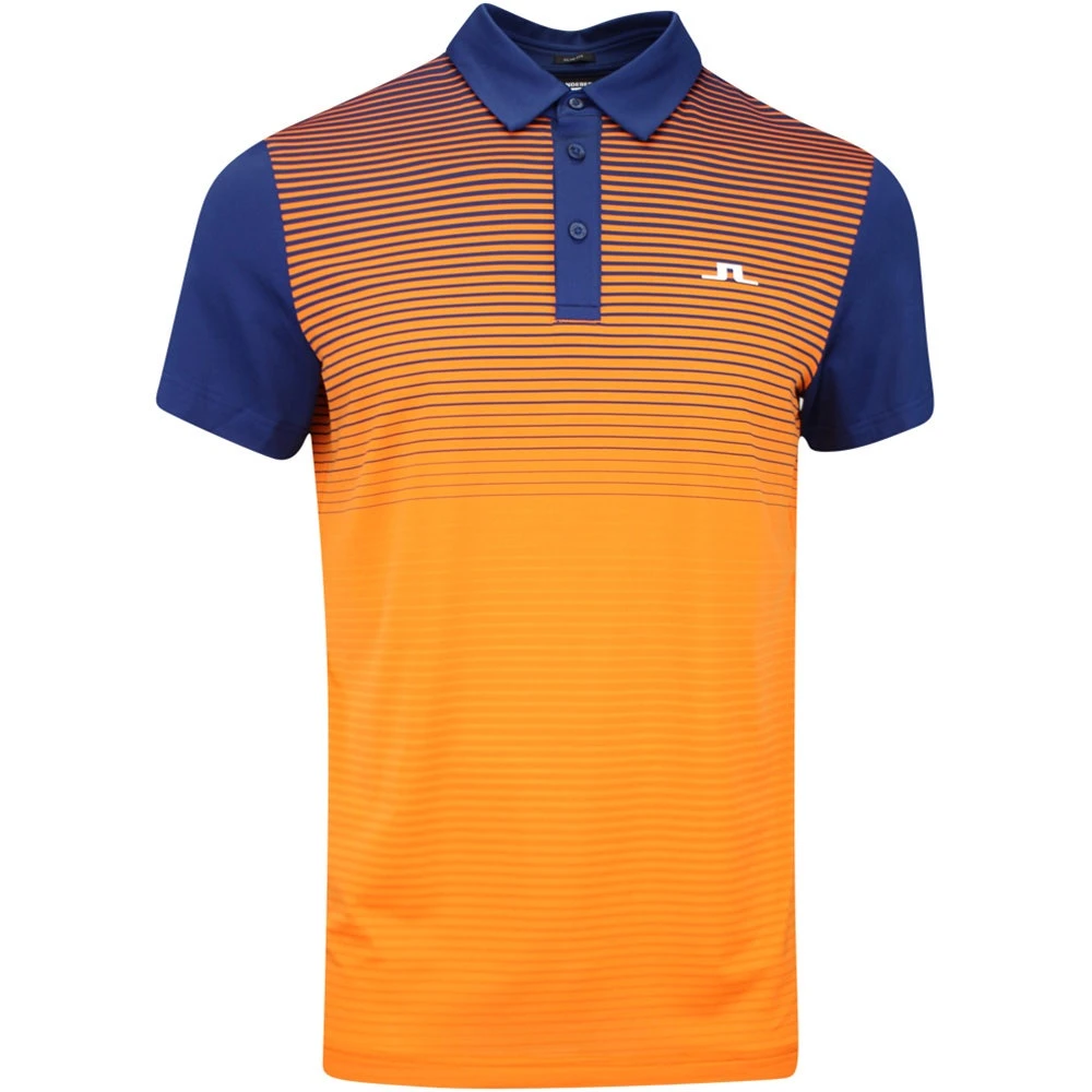J.Lindeberg Golf Shirt - Lowell Slim Fit - Estate Blue AW23 3 J.Lindeberg Golf Shirt - Lowell Slim Fit - Estate Blue AW23