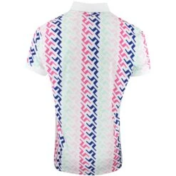 J.Lindeberg Golf Shirt - Tour Tech Print - Pink Bridge HS23 -Golf Fashion Shop j lindeberg golf shirt tour tech print pink bridge hs23 gmjt08403 s190 124