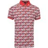 J.Lindeberg Golf Shirt - Tour Tech Print Reg Fit - MB Cherry AW23 -Golf Fashion Shop j lindeberg golf shirt tour tech print reg fit mb cherry aw23 gmjt08576 g137 137