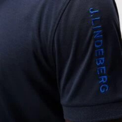 J.Lindeberg Golf Shirt - Tour Tech Slim Fit - Navy Mel. AW23 -Golf Fashion Shop j lindeberg golf shirt tour tech slim fit navy mel aw23 gmjt08579 6881 14