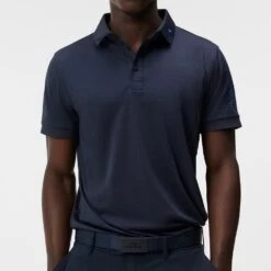 J.Lindeberg Golf Shirt - Tour Tech Slim Fit - Navy Mel. AW23