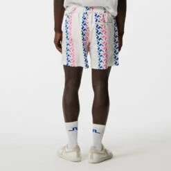 J.Lindeberg Golf Shorts - Banks Miami Swim Trunks - Pink Bridge HS23 -Golf Fashion Shop j lindeberg golf shorts banks miami swim trunks pink bridge hs23 gmpa08521 s190 3
