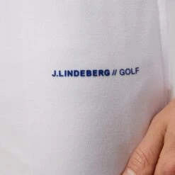 J.Lindeberg Golf Shorts - Jersey Logo - White HS23 -Golf Fashion Shop j lindeberg golf shorts jersey logo white hs23 gmjs08398 0000 a