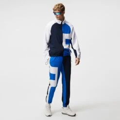 J.Lindeberg Athleisure Joggers - Benjamin Stretch Fleece - Navy SS23 -Golf Fashion Shop j lindeberg golf trousers benjamin pant jl navy ss23 amjs08048 6855 d