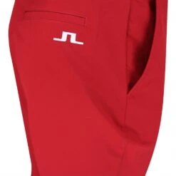 J.Lindeberg Golf Joggers - Performance Cuffed Pant - Chili Pepper SS23 -Golf Fashion Shop j lindeberg golf trousers cuff jogger pant chili pepper ss23 gmpa07909 g098 o