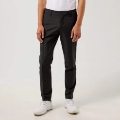 J.Lindeberg Golf Trousers - Ellott Pant - Black AW23 -Golf Fashion Shop j lindeberg golf trousers ellott aw21 11a