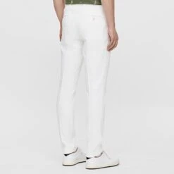 J.Lindeberg Golf Trousers - Ellott Pant Slim - White AW23 -Golf Fashion Shop j lindeberg golf trousers ellott sp21 01c w1rduqwihn8lsahk