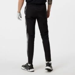 J.Lindeberg Golf Trousers - Stuart Stripe Pant Slim - Black AW23 -Golf Fashion Shop j lindeberg golf trousers stuart stripe pant slim black ss23 gmpa07912 9999 82
