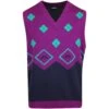 J.Lindeberg Golf Jumper - Argyle Knit Vest - Gloxinia AW22 2 J.Lindeberg Golf Jumper - Argyle Knit Vest - Gloxinia AW22 -Golf Fashion Shop j lindeberg golf vest argyle knit aw22 02b