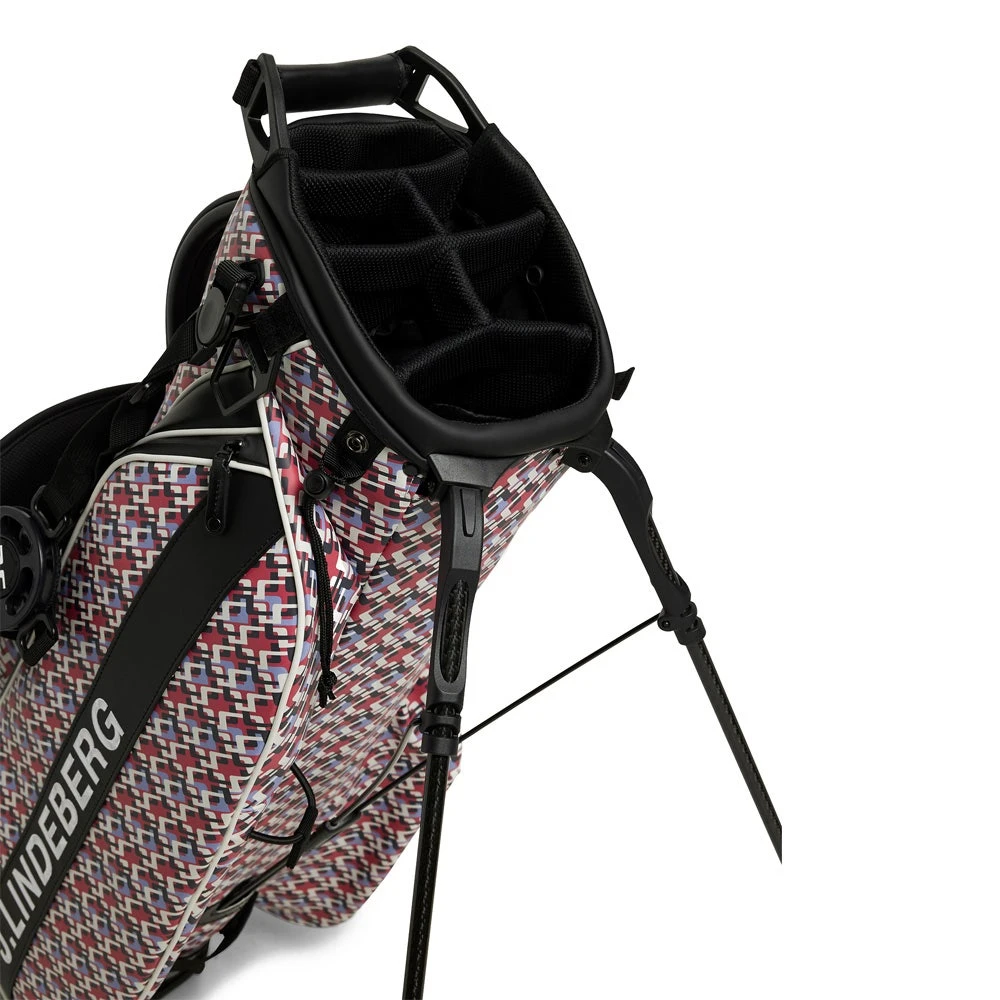 J.Lindeberg Golf Bag - Play Stand Bag Print - MB Cherry AW23 - Image 4