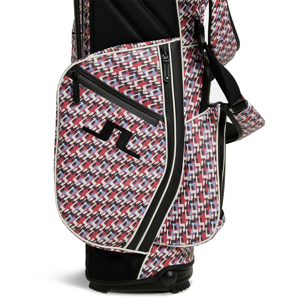 J.Lindeberg Golf Bag - Play Stand Bag Print - MB Cherry AW23 - Image 5