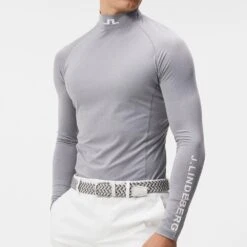 J.Lindeberg Golf Base Layer - Aello SC - Grey Mel. AW23 -Golf Fashion Shop j lindeberg golf base layer aello sc grey mel aw23 1 main
